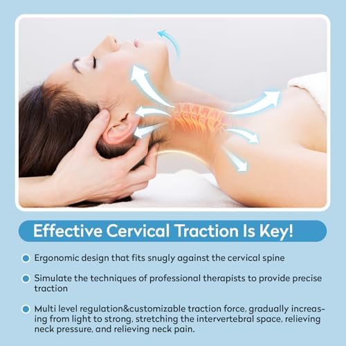 Neck Stretcher Cervical Traction Device – Adjustable Neck Brace for Pain Relief & Spine Alignment, Portable for Home, Office, and Outdoor Use