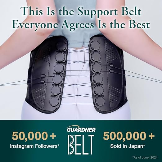 Adjustable Lumbar Support Back Brace – Breathable Lower Back Belt for Posture Correction, Spine Alignment & Pain Relief (L Size, 33–38 in)