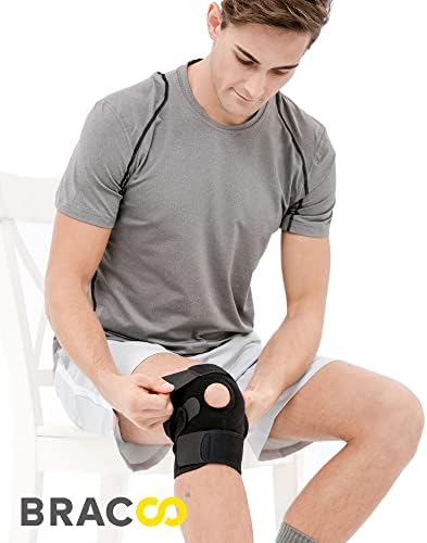 Adjustable Knee Support Brace with Patella Stabilizer – Compression Sleeve for Arthritis, Meniscus Tear, Injury Recovery & Sports (Fits 12.5"–18")