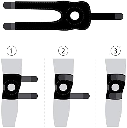 Adjustable Knee Support Brace with Patella Stabilizer – Compression Sleeve for Arthritis, Meniscus Tear, Injury Recovery & Sports (Fits 12.5"–18")