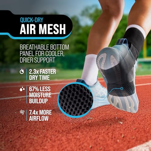 Adjustable Lace-Up Ankle Brace with Side Stabilizers – Support for Sprains, Achilles Tendonitis, Plantar Fasciitis, and Sports Recovery (Unisex)