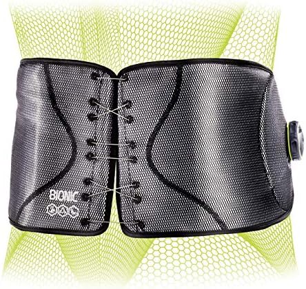 Adjustable Low-Profile Back Brace with BOA-Style Fit System – Removable Rigid Panels for Lumbar Support, Strains & Low Back Pain Relief