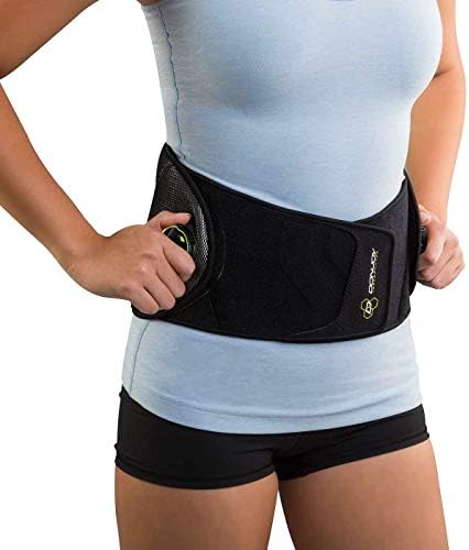 Adjustable Low-Profile Back Brace with BOA-Style Fit System – Removable Rigid Panels for Lumbar Support, Strains & Low Back Pain Relief