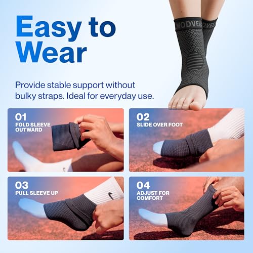 Foot & Ankle Brace Compression Sleeve – Support for Sprains, Plantar Fasciitis, Achilles Tendonitis & Arthritis (All Sizes, Men & Women)