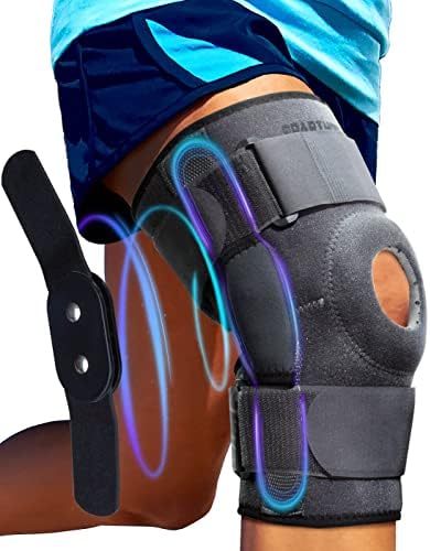 Hinged Knee Brace with Dual Metal Stabilizers – Adjustable Open-Patella Support for ACL, MCL, Meniscus Tear, Arthritis & Tendon Pain Relief (Large, 15.5–20" Thigh)