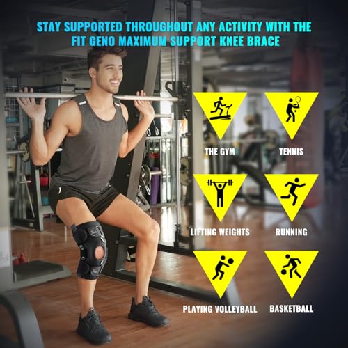 Hinged Knee Brace with Side Stabilizers and Patella Gel Pad – Adjustable Support for Meniscus Tear, ACL, MCL, PCL & Arthritis Pain Relief (Men & Women)