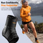 Slim-Fit Ankle Brace with 2 Auto-Shaped Pads – Velcro Lace-Up Support for Sprains, Injury Recovery, Running & Sports (M, 12”-13”)