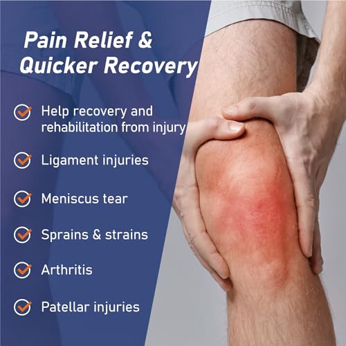 Adjustable Hinged Knee Brace with Dual Side Polycentric Hinges – Open-Patella Support for ACL, PCL, MCL, Meniscus Tear, Arthritis & Surgery Recovery (L/XL)